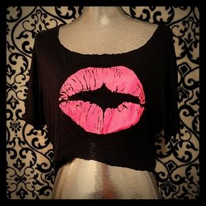 💥SALE 3 for $20💥Sexy Lipstick Open Back Crop Top